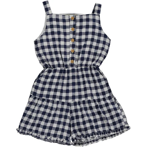 Vignette Maya Romper in Navy Plaid