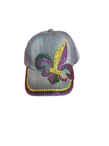 MARDI GRAS FLEUR DE LIS HAT