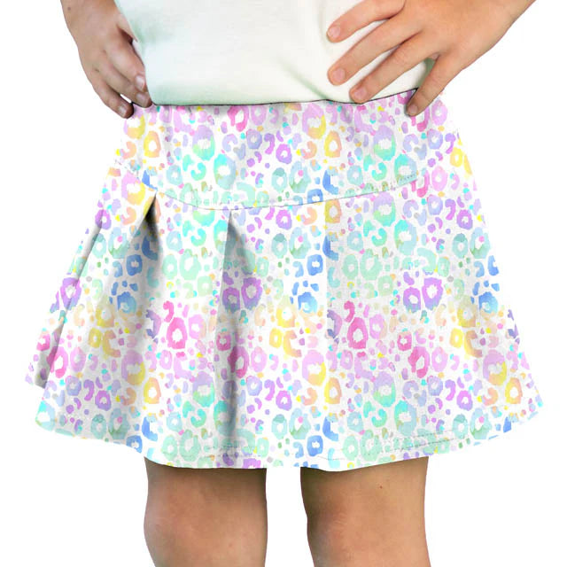 Tennis Skort in Pastel Leopard