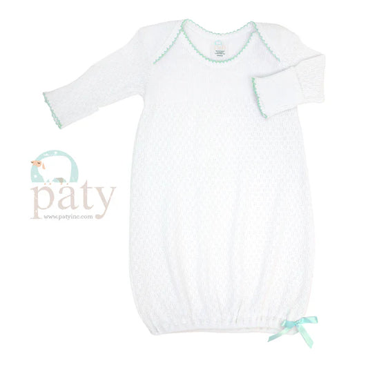 Paty Newborn Knit Overlap Shoulder Gown