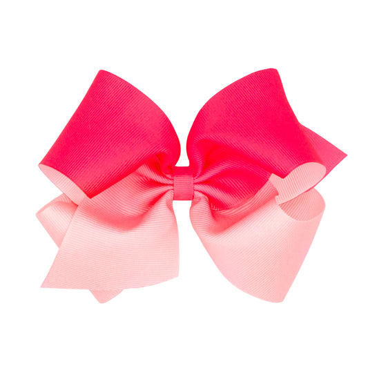 Ombre Color-Block Grosgrain Hair Bow (Multiple Colors Available)