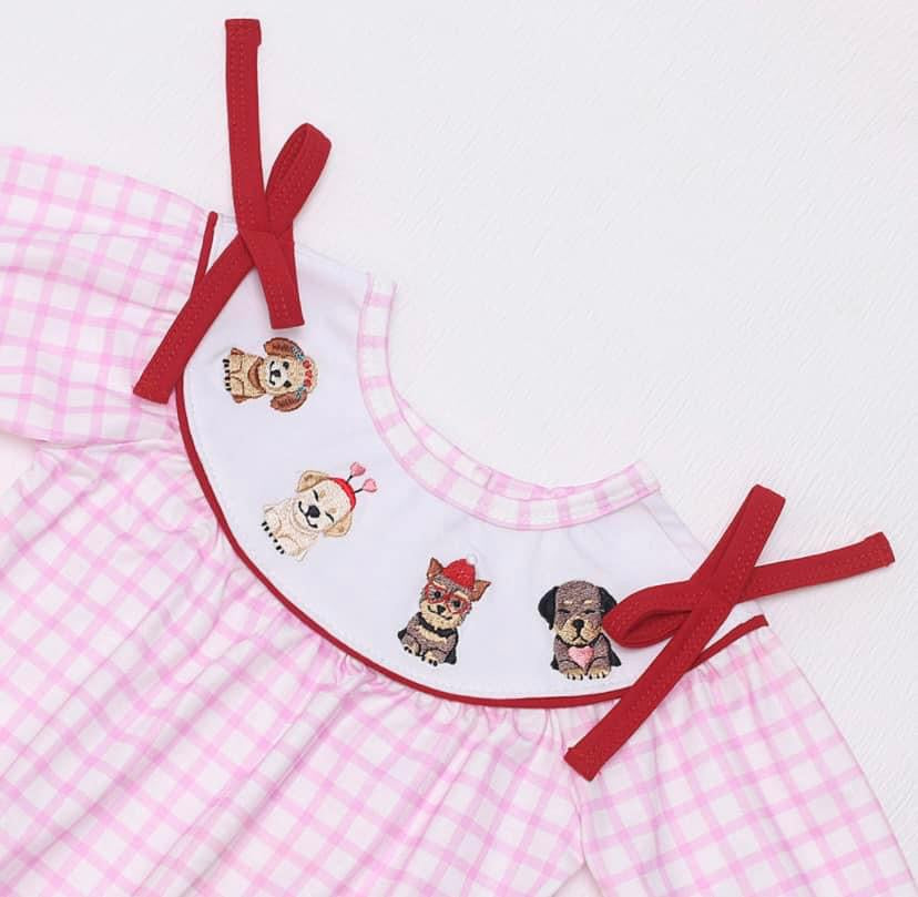 Valentine's Day Embroidered Dog Dress