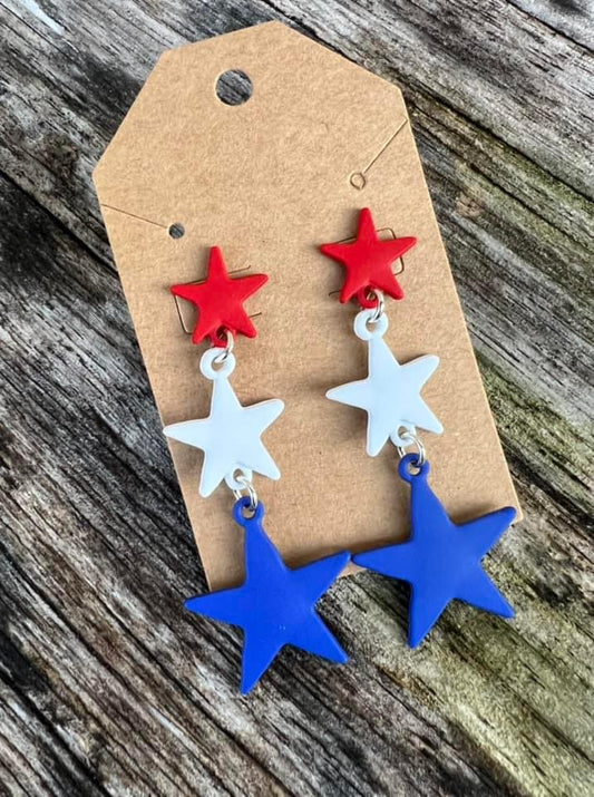 Patriotic Star Earrings