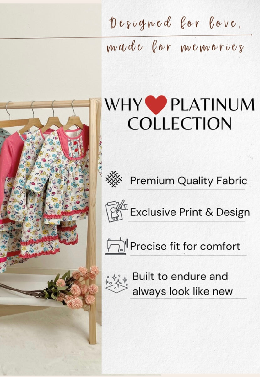 Platinum Floral Dress/Bloomer Set