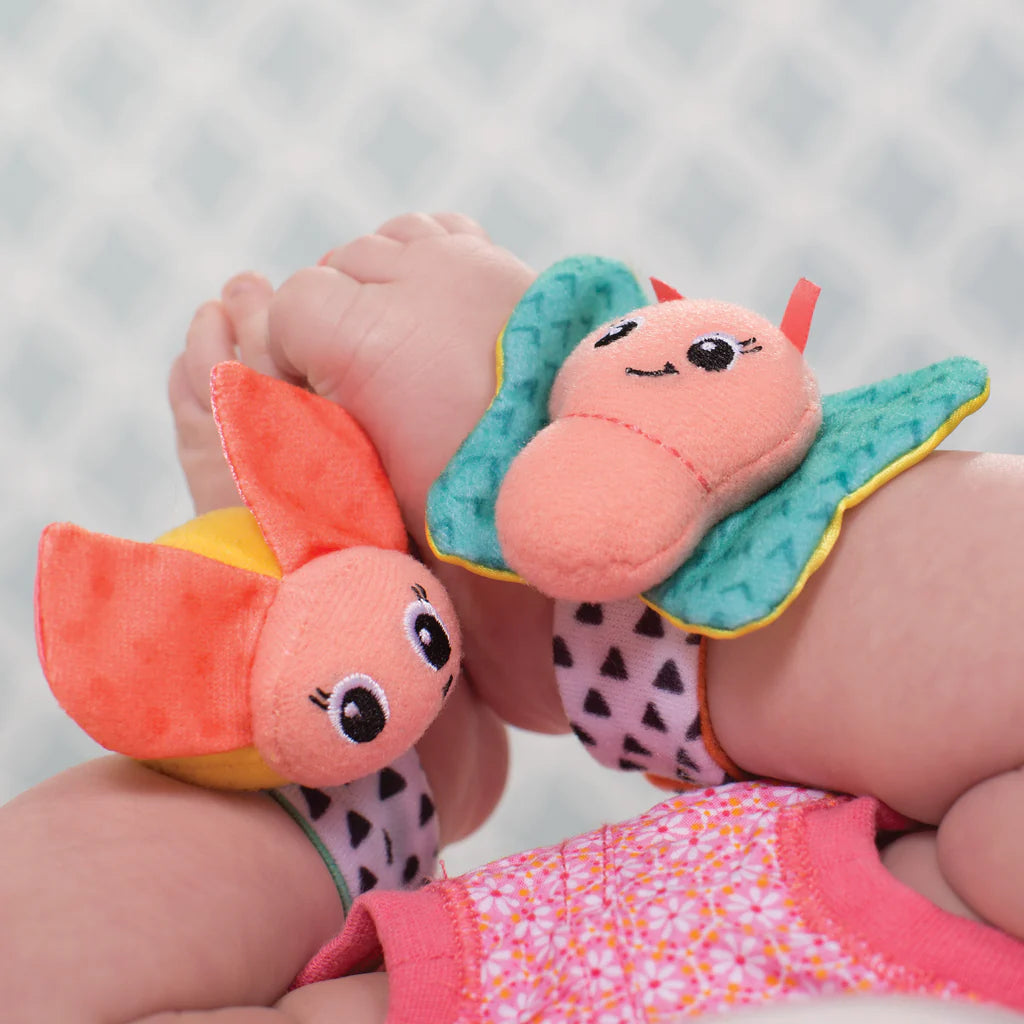 WRIST RATTLES™ BUTTERFLY & LADY BUG