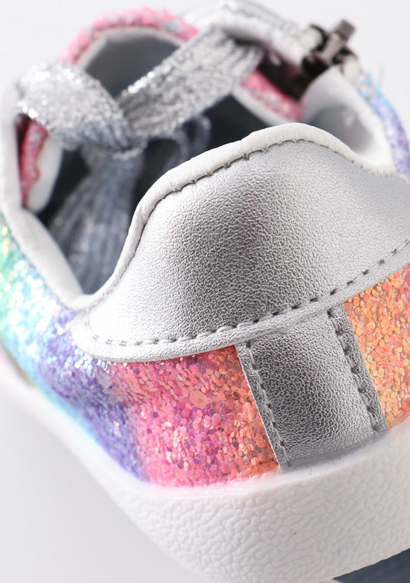 Rainbow star glitter sneaker (toddler to big kids)