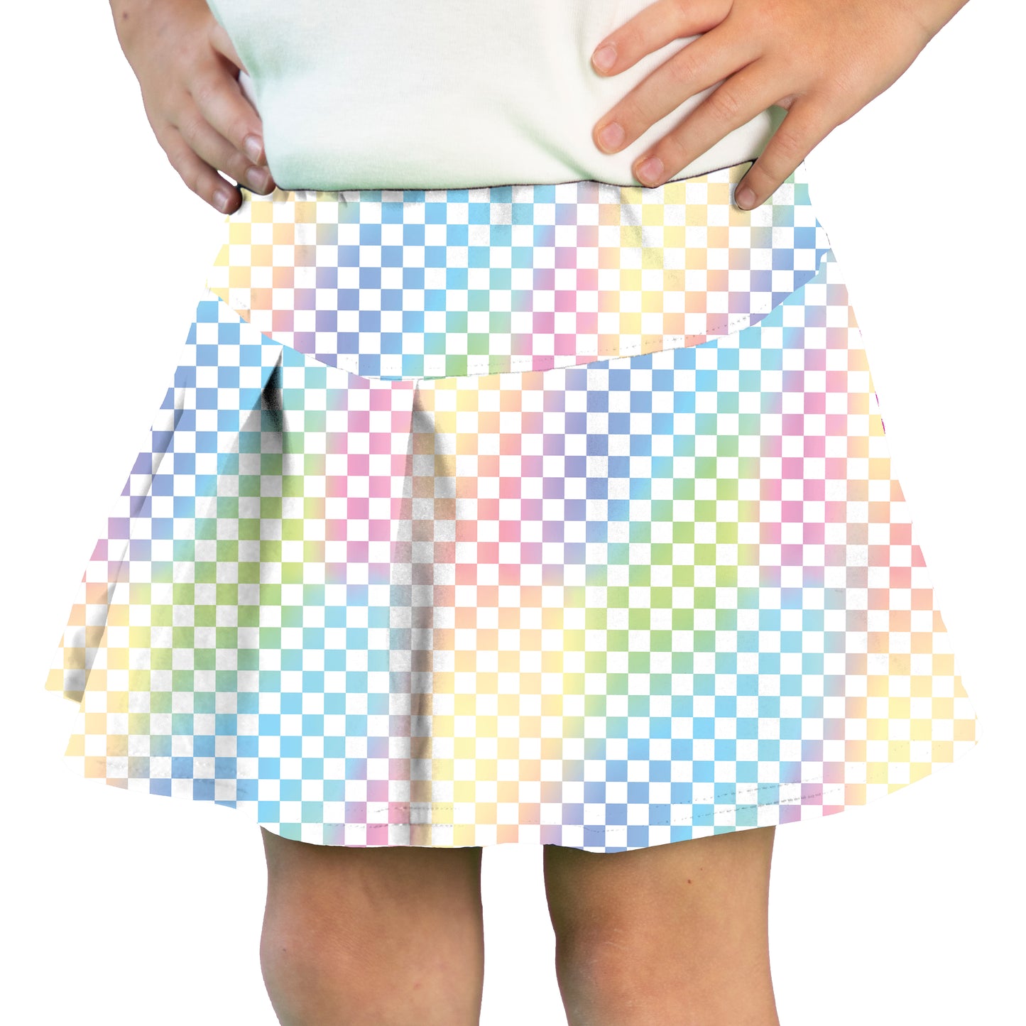 Tennis Skort in Check Pastel