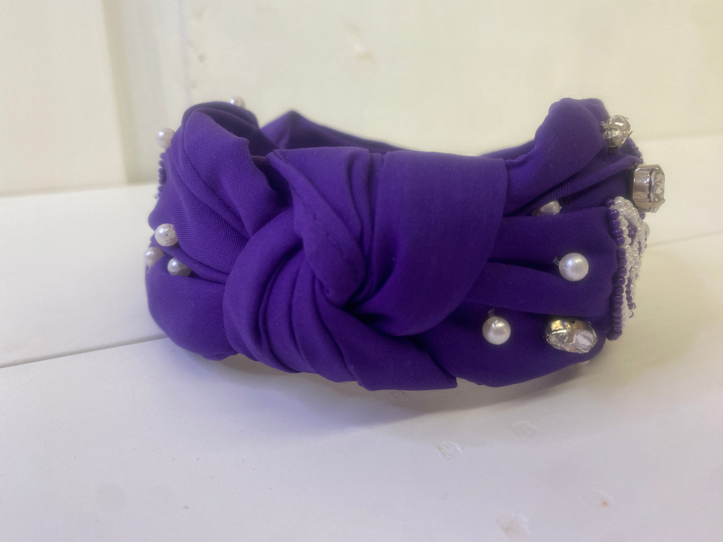 Free Catch Football Headband PURPLE WHITE