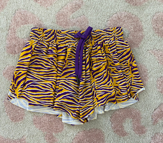 Tiger Print Butterfly Flowy Short