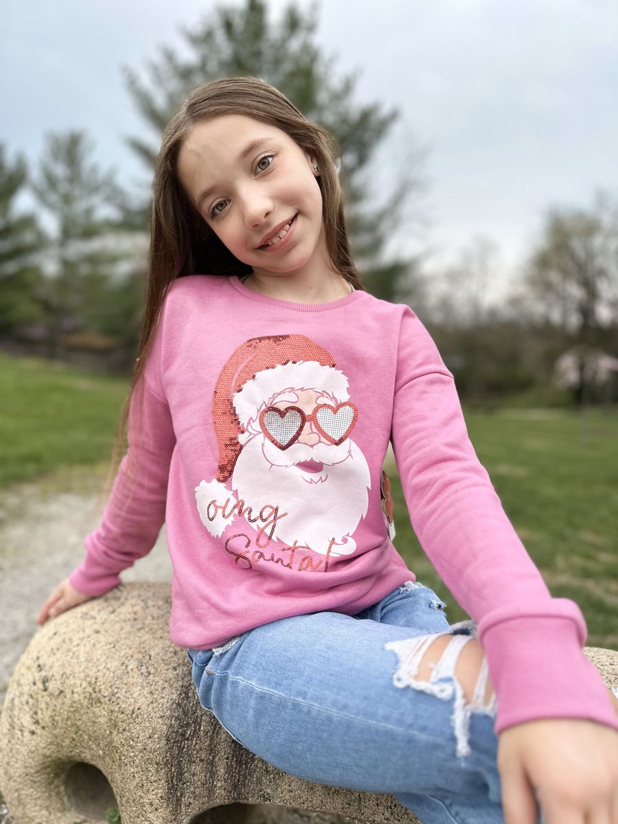 OMG Santa Tween Christmas Sweatshirt