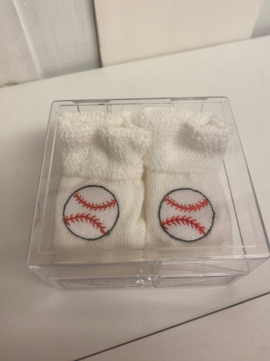 Newborn Baseball Booties