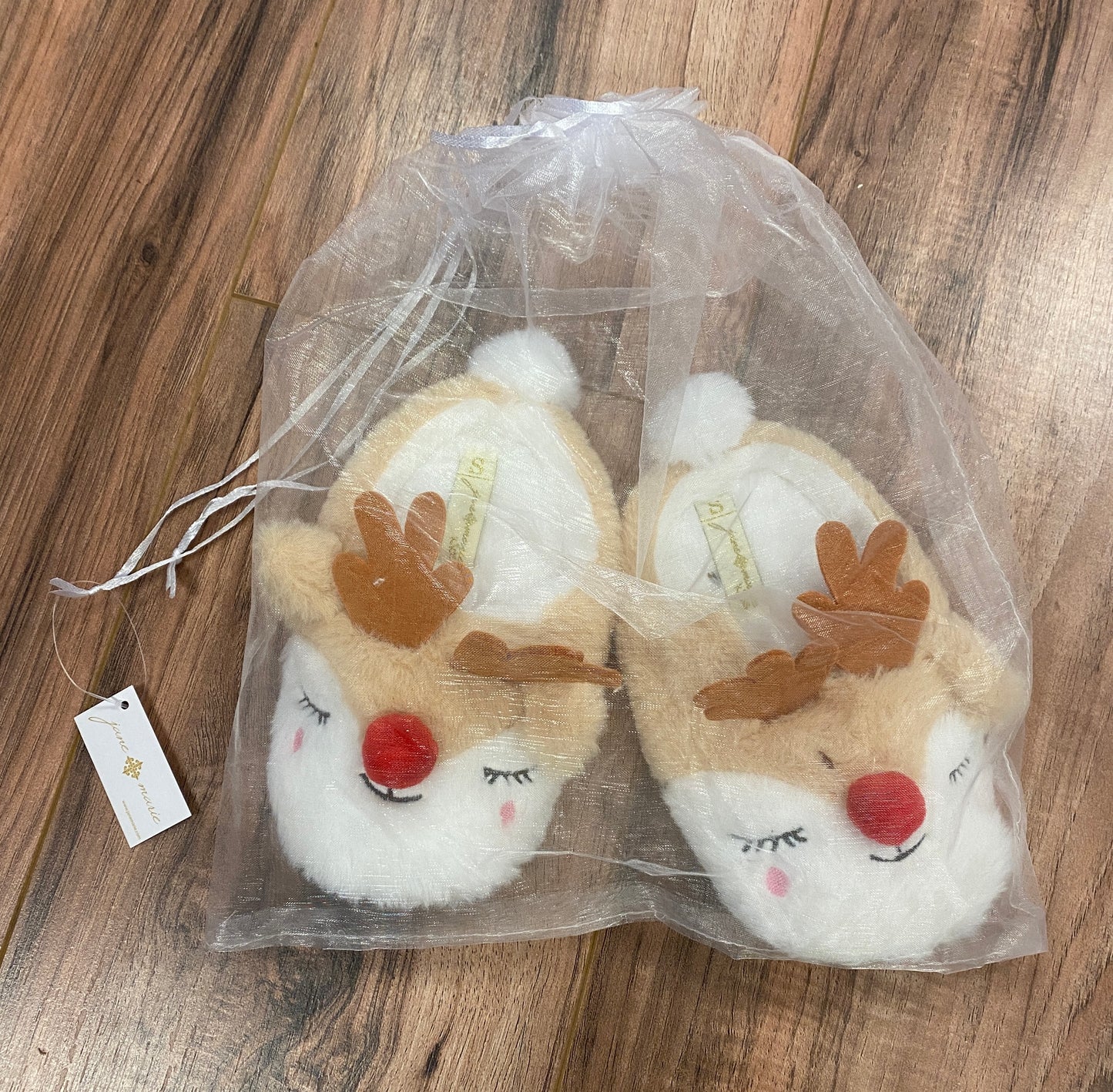 Kids Reindeer Closed Toe Slippers