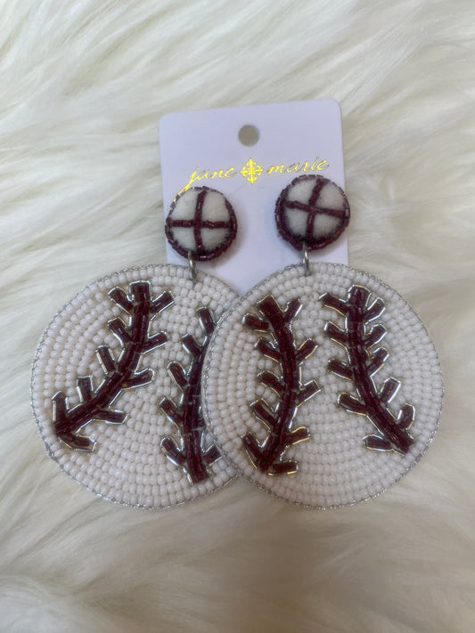 Baseball Earrings