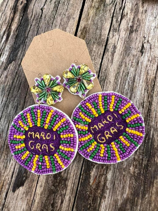 Mardi Gras Earrings