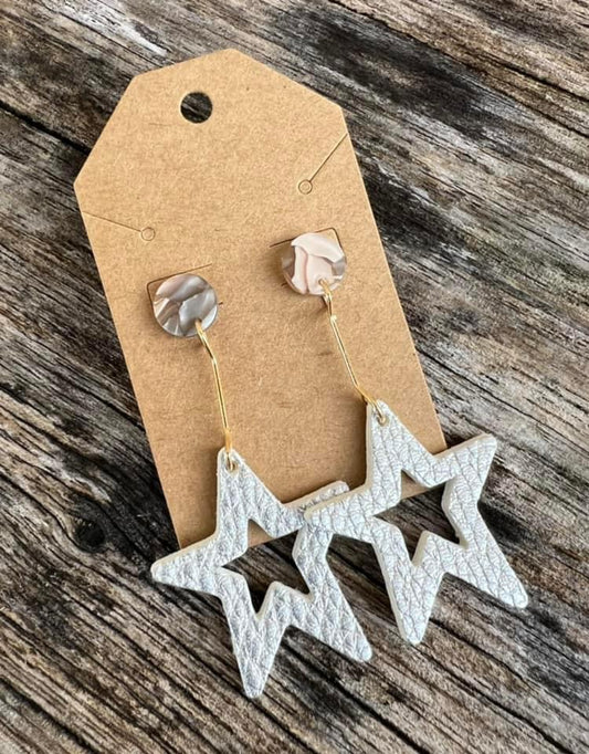 Silver Star Earrings