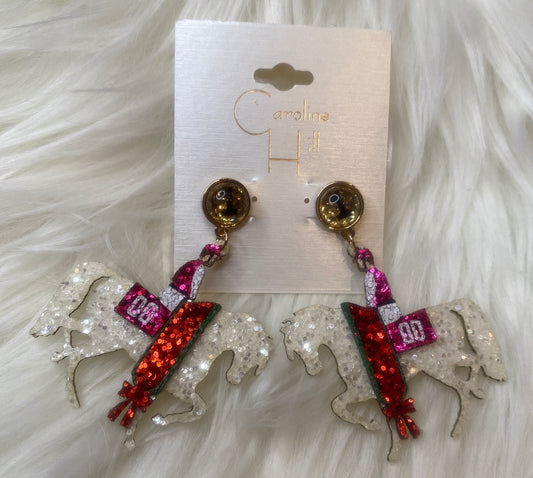 Trot Around Horse Earrings