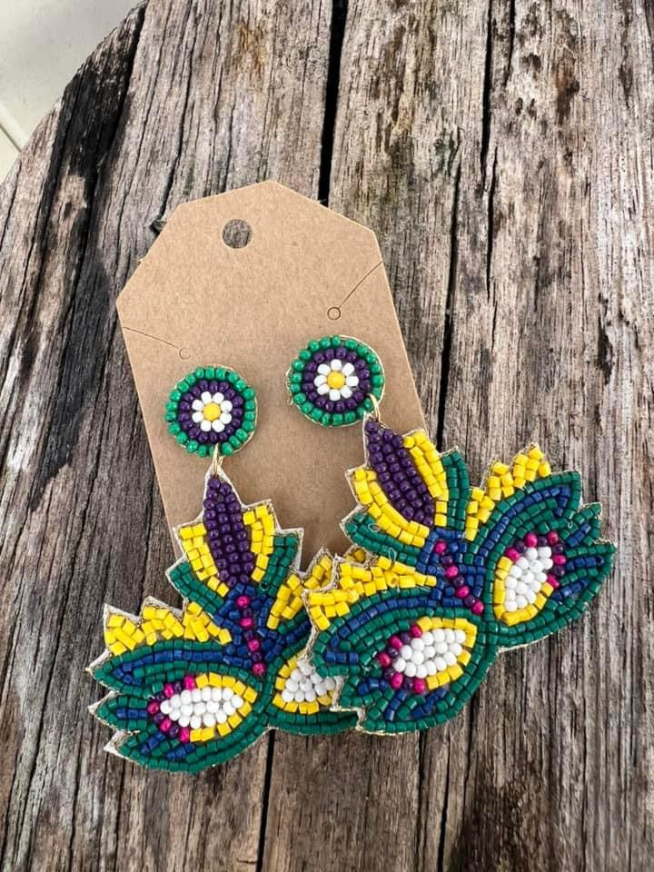 Mardi Gras Mask Earrings