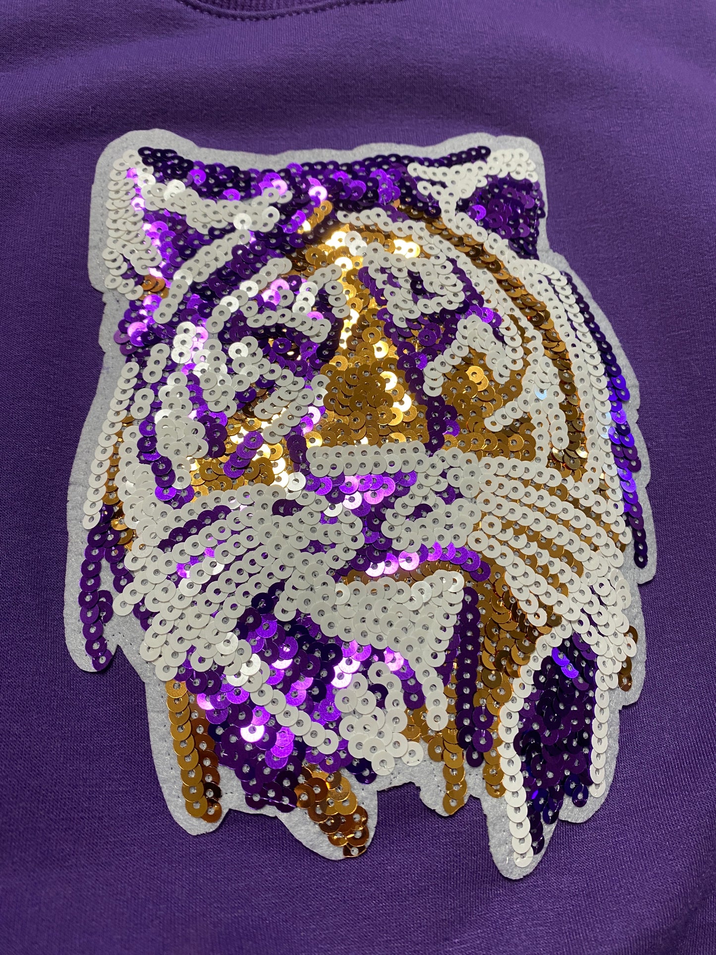 LSU tiger sequin mom & me collection SWEATSHIRT