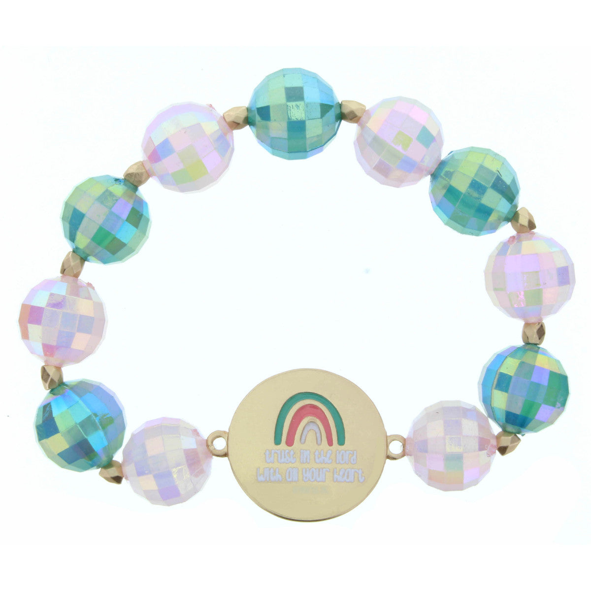 Trust in the Lord rainbow bracelet