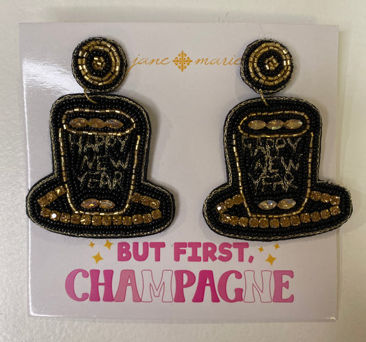 But First Champagne Earrings