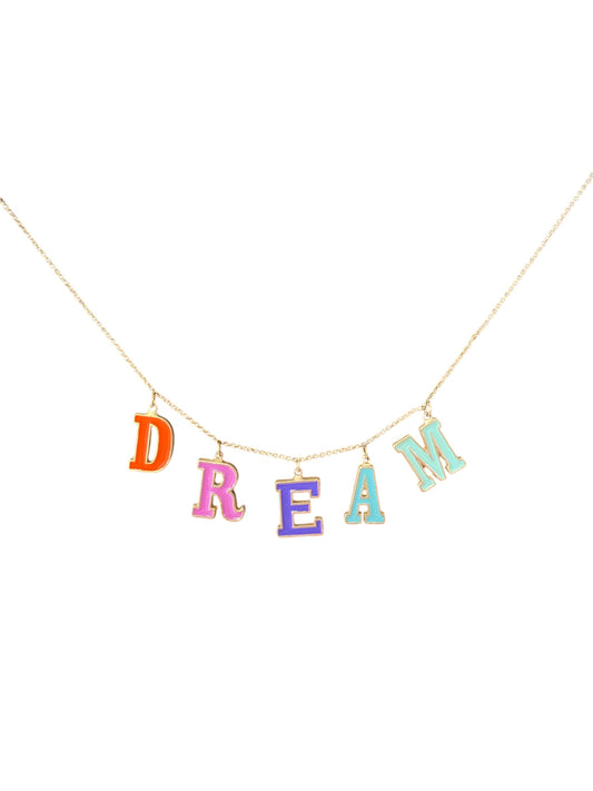 Kids 14" Multi Enamel "Dream" Necklace