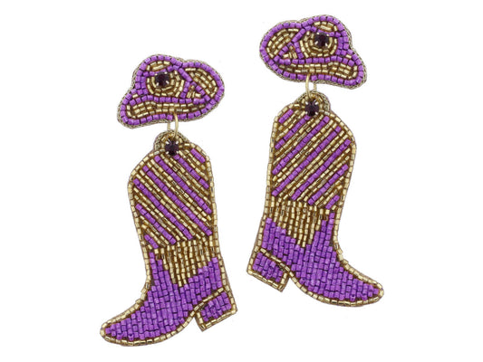 Cowgirl Hat & Boot Earrings