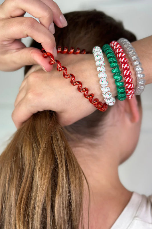 Christmas Spiral Hair Tie Set