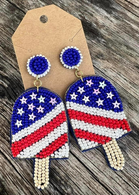 Patriotic Popsicle Earrings