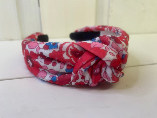 Floral Print Top Knot Headband