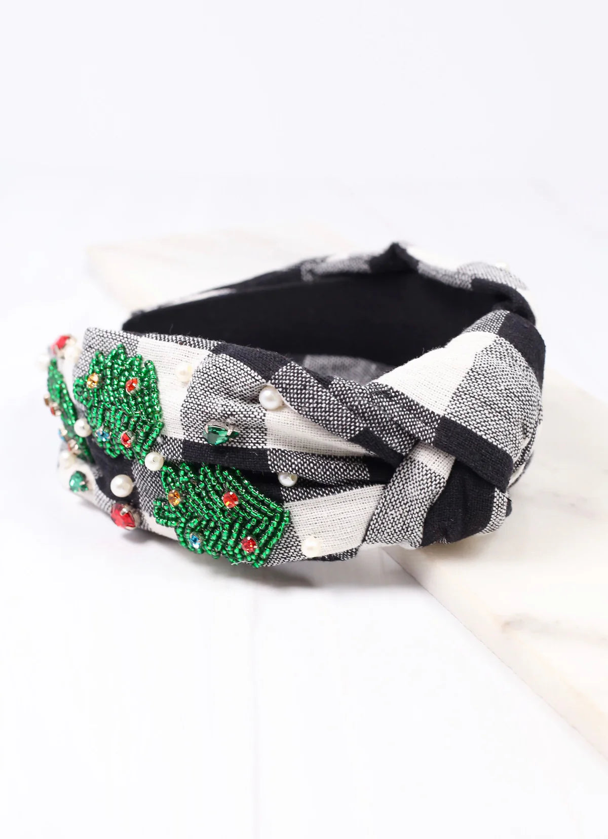 Christmas Tree Farm Plaid Headband