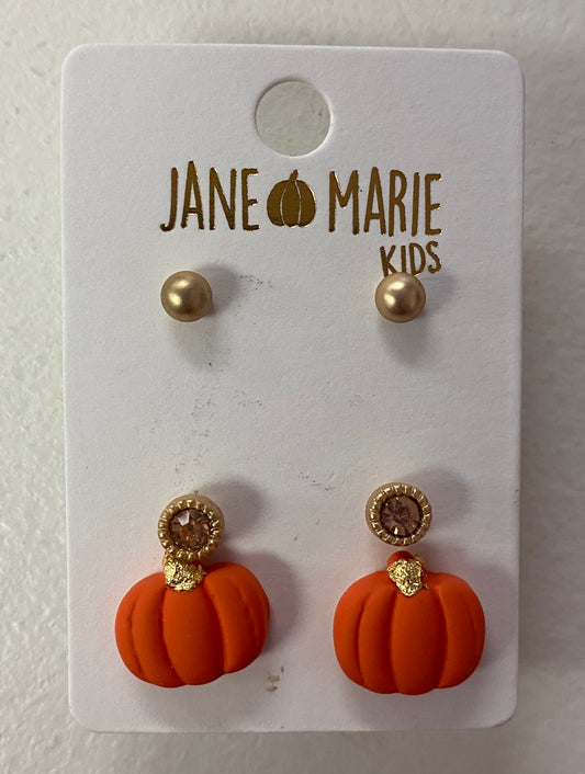 Pumpkin Earring Trio