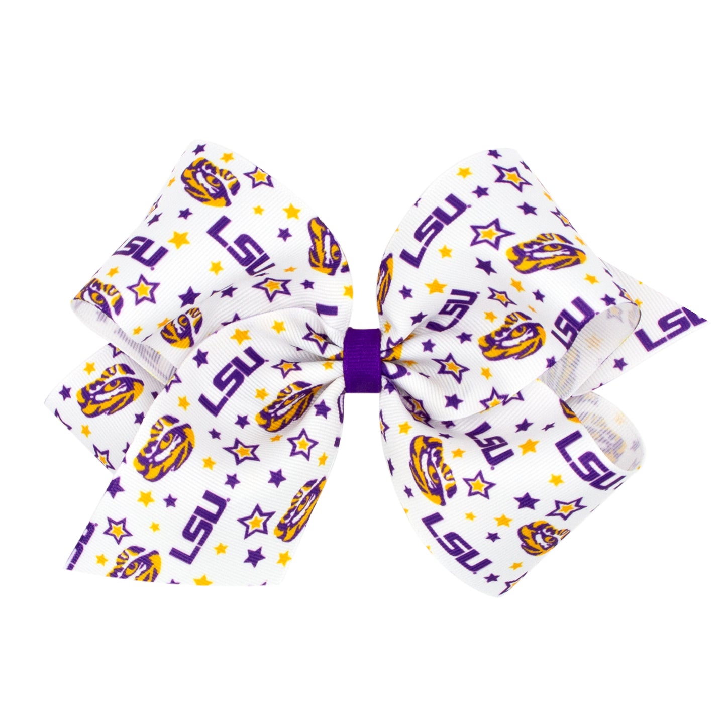 Signature Collegiate Logo Print Grosgrain Hair Bow