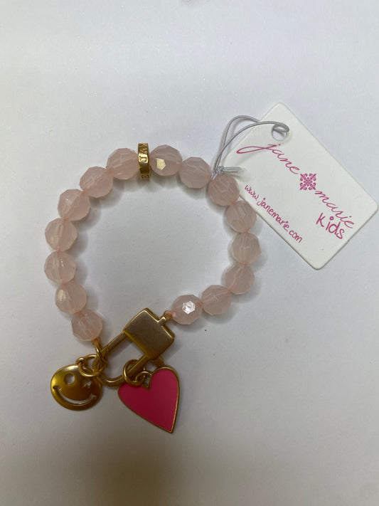 Pink Heart Smiley Bracelet