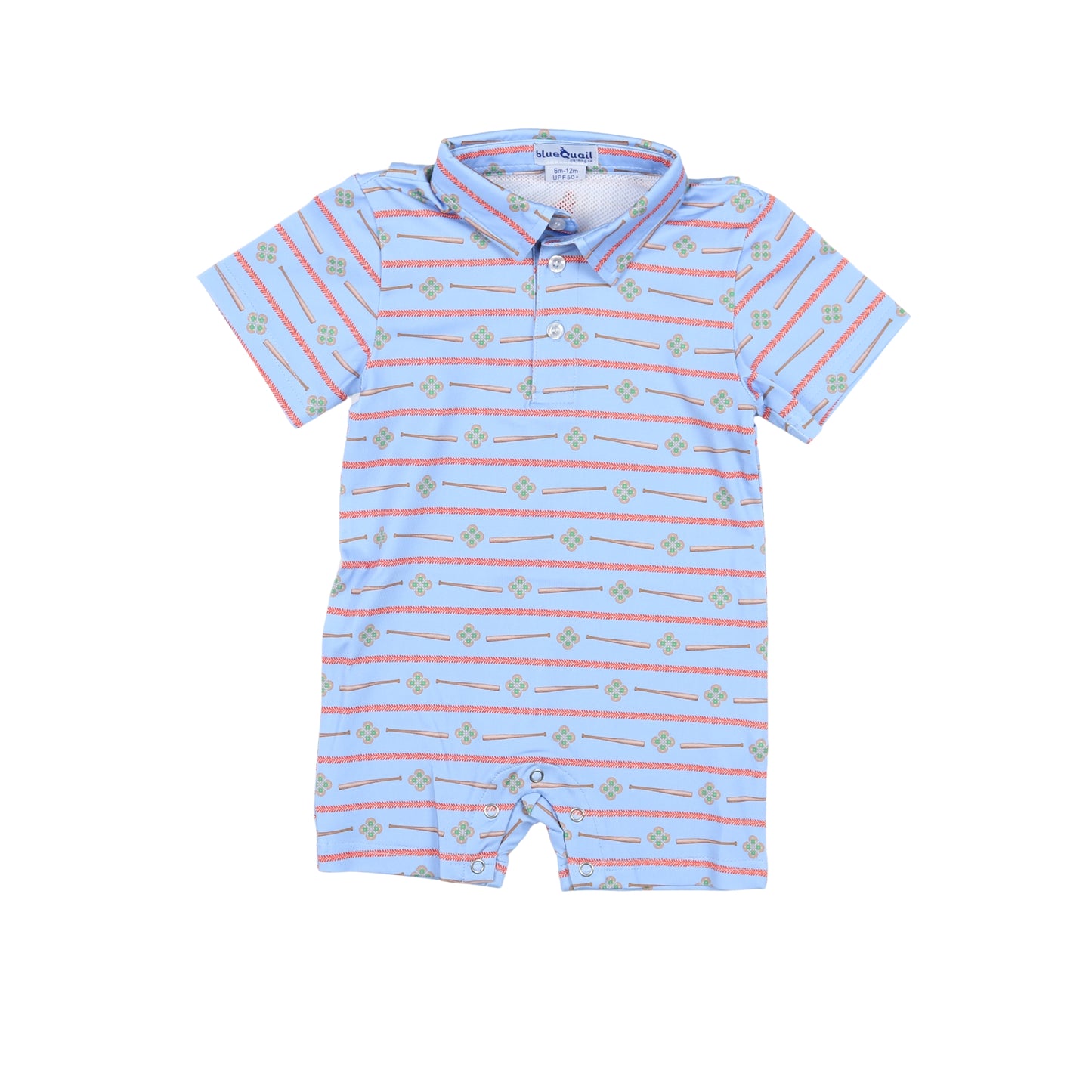 Extra Innings Polo Short Sleeve Romper