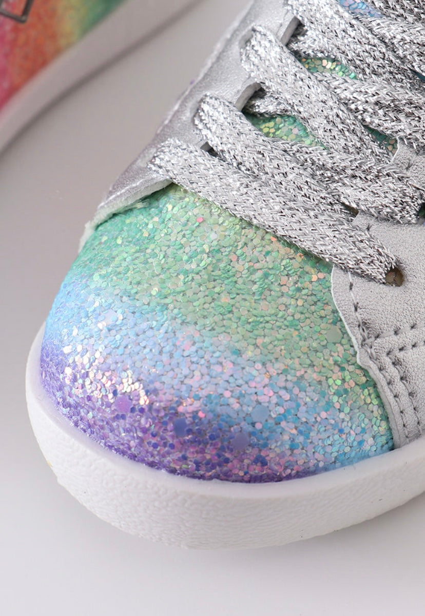 Rainbow star glitter sneaker (toddler to big kids)