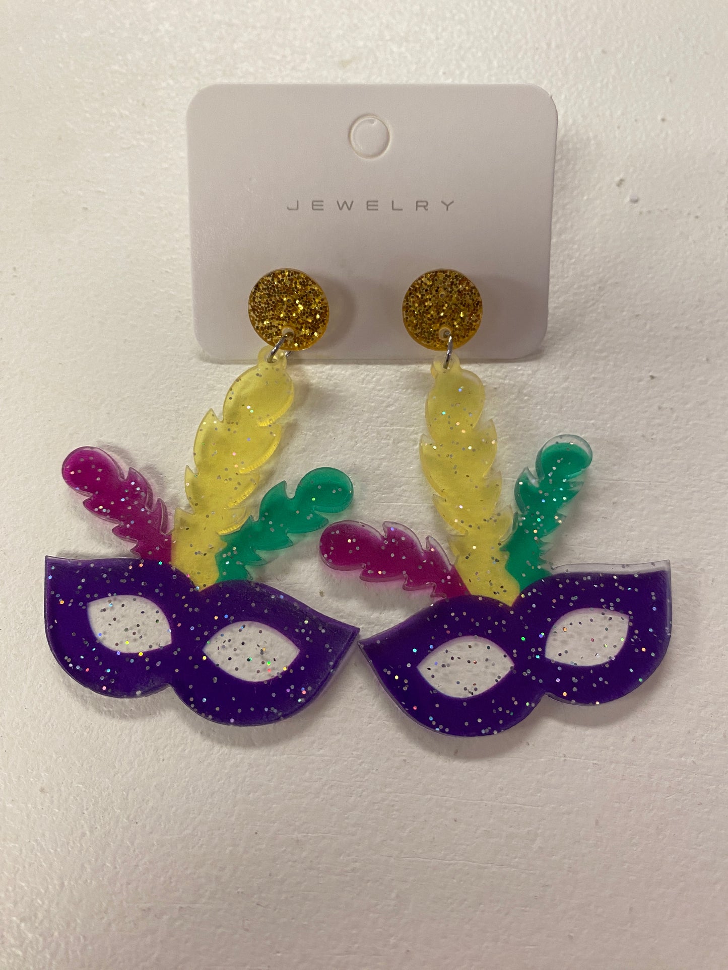 Mardi Gras Mask Earrings