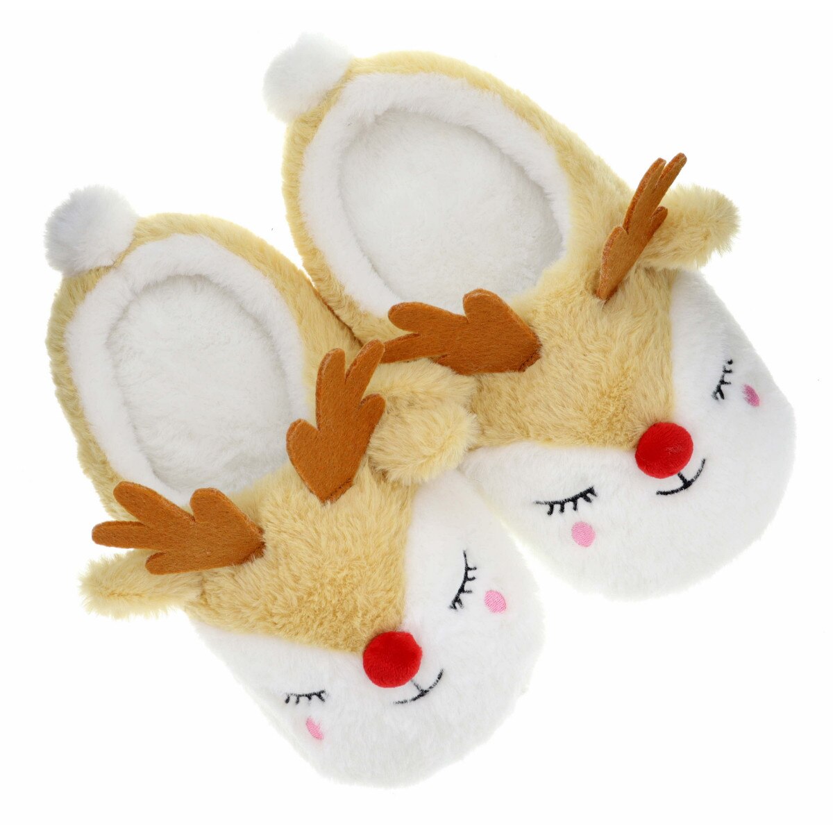 Kids Reindeer Closed Toe Slippers