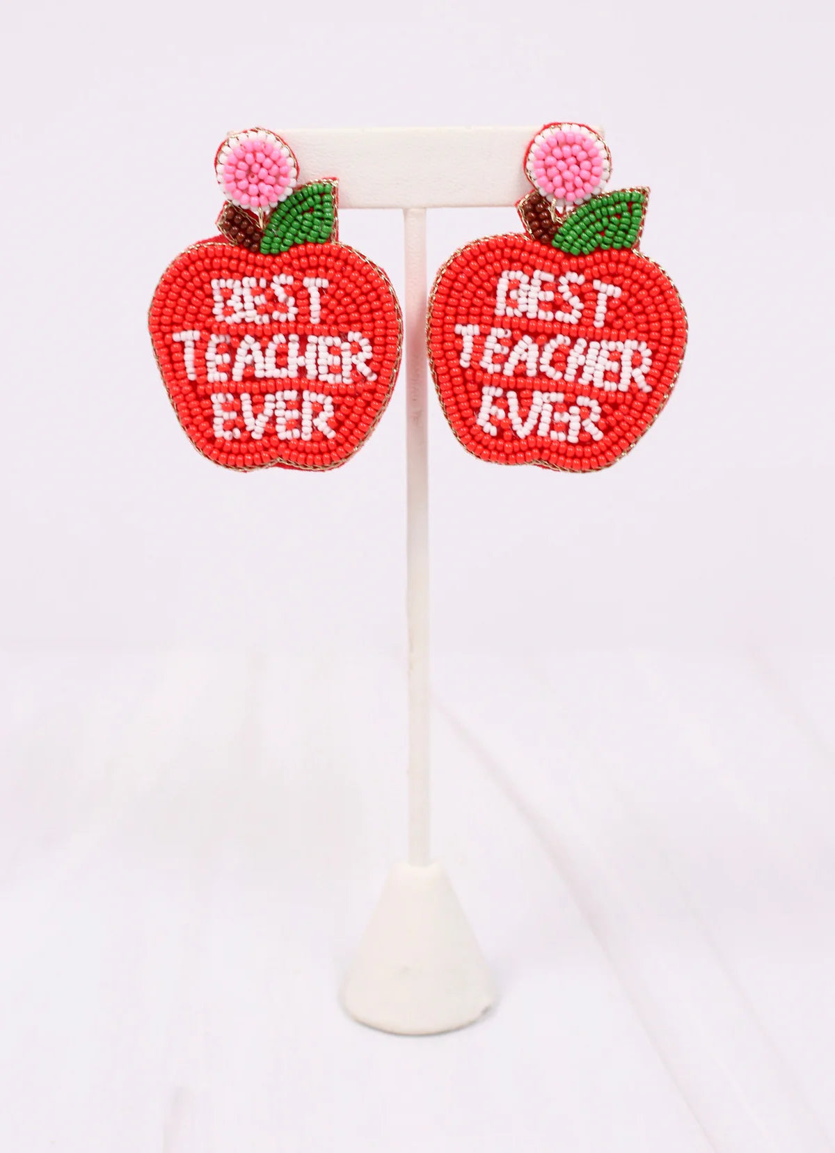 Best Teacher Ever Apple Earring