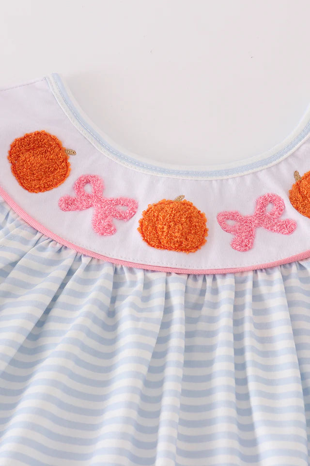 Pumpkin French Knot Girl Pant Set