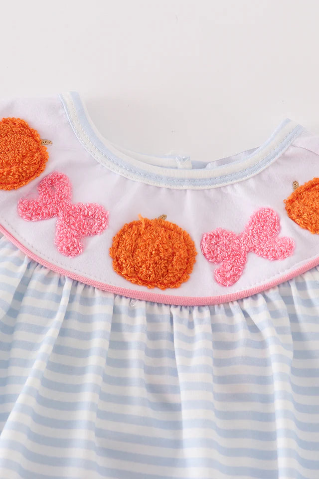 Pumpkin French Knot Girl Bubble