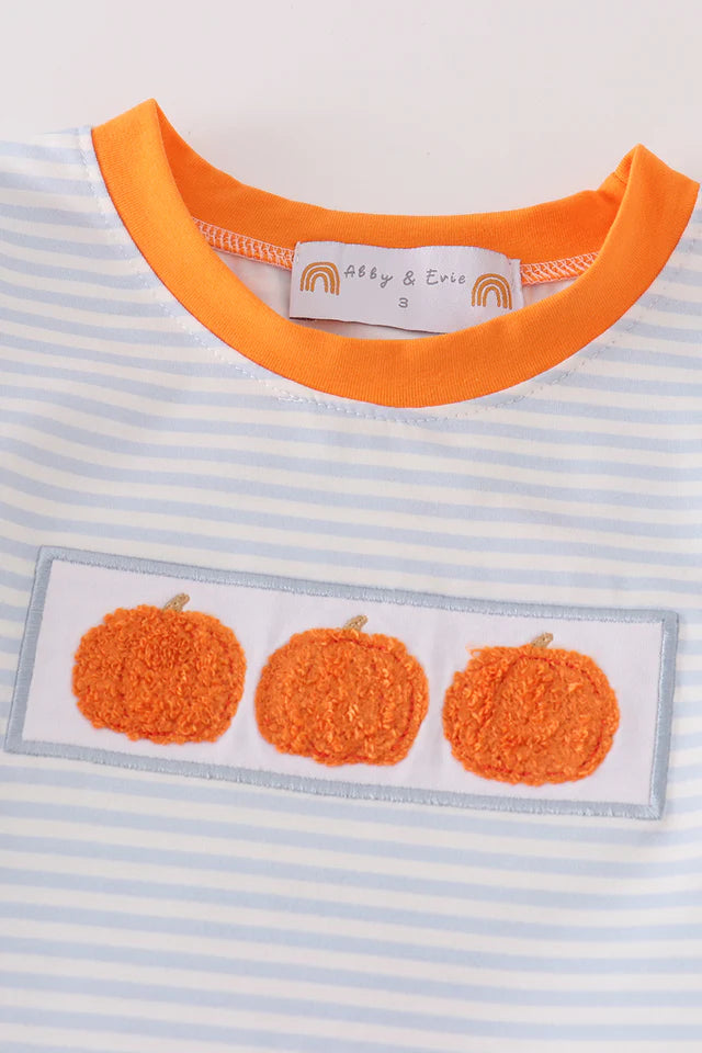 Pumpkin French Knot Boy Pant Set