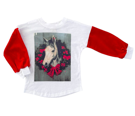 Ruby Christmas Horse Tee