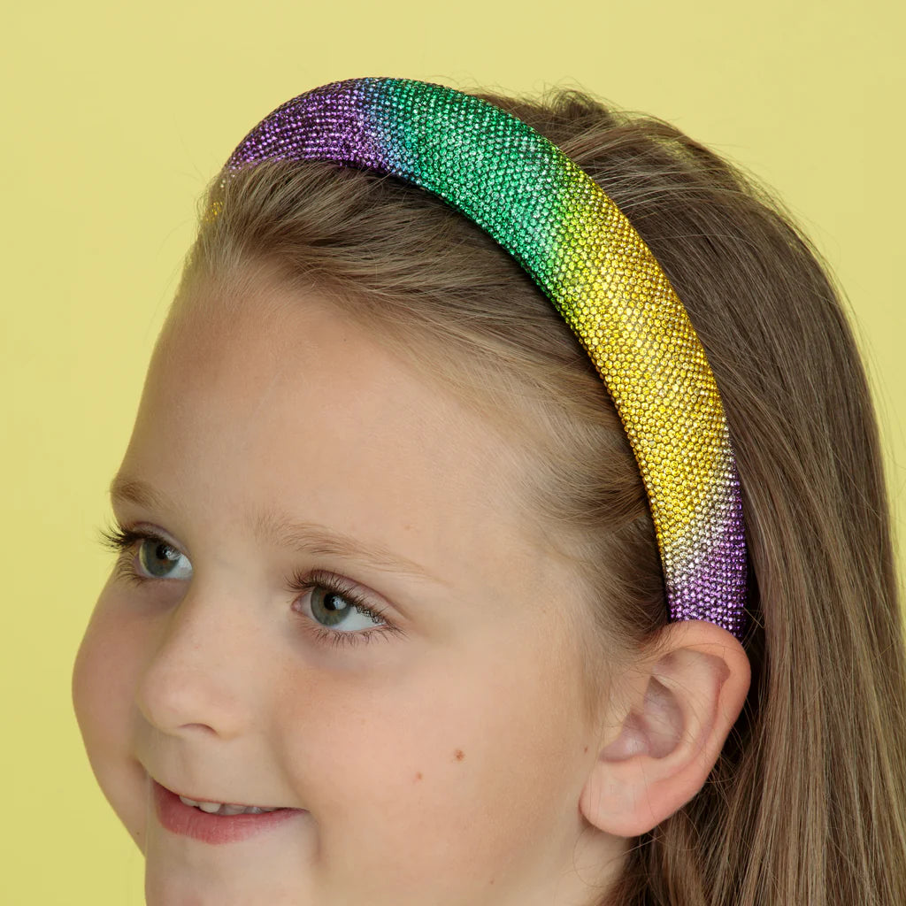 Mardi Gras Ombre Youth Rhinestone Headband