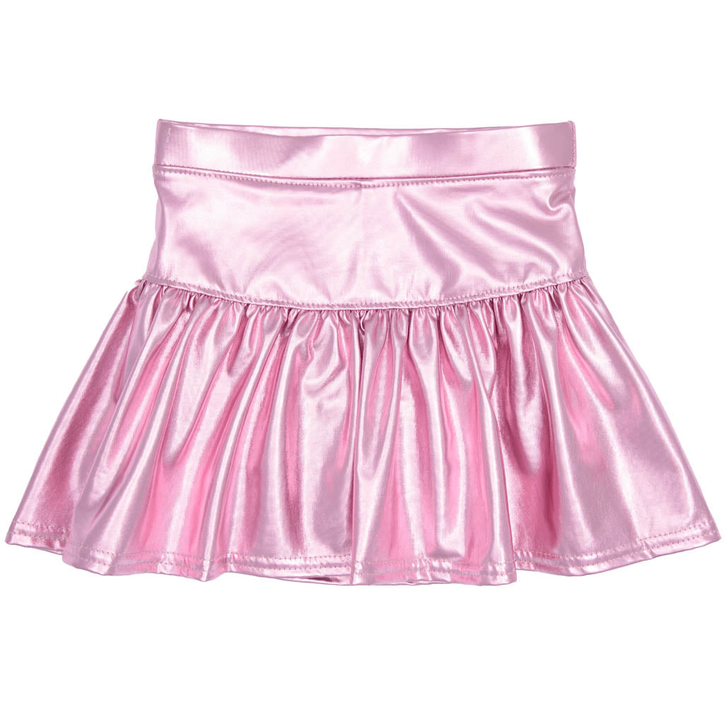 Metallic Skort in Light Pink