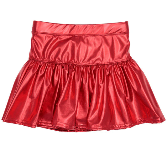 Metallic Skort in Red