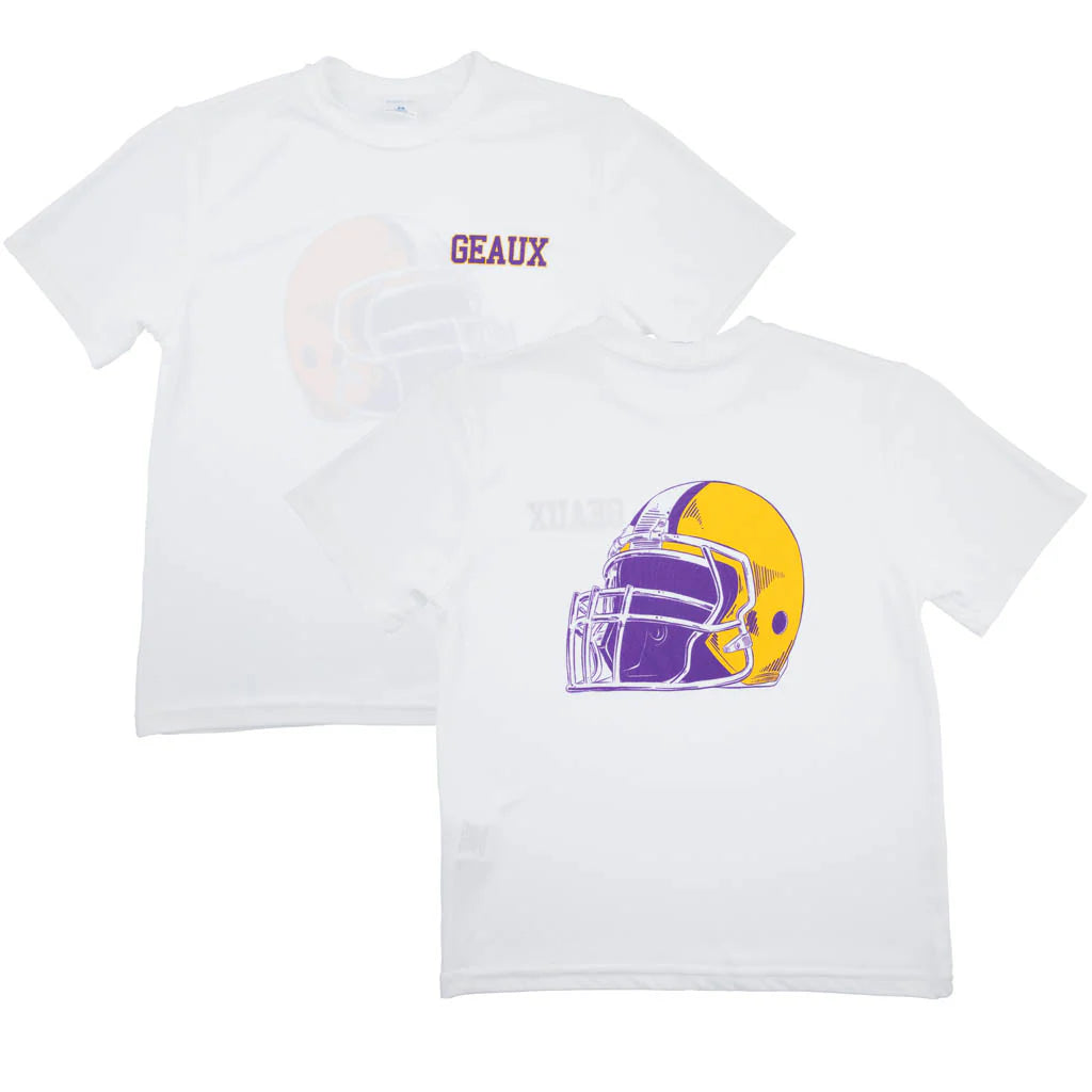 Helmet Tiger Geaux T-shirt on Dri Fit White