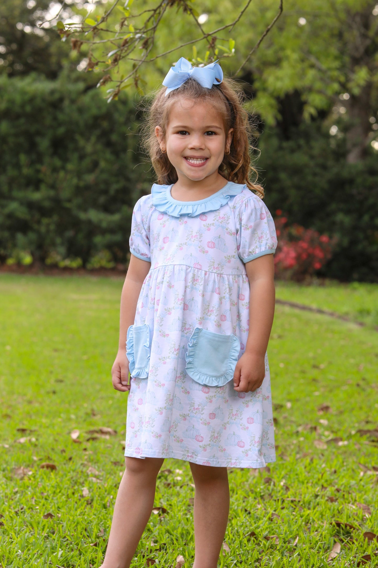 Pumpkin Floral Dress