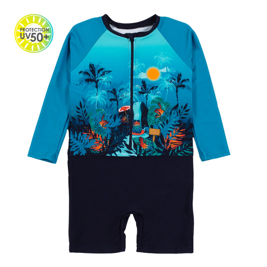 Nano Frogs One-Piece Rashguard Swimsuit