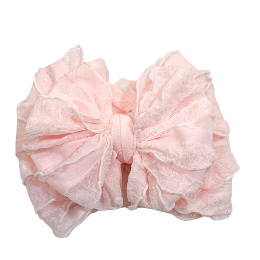 Ruffled Headband- Sweet Pink