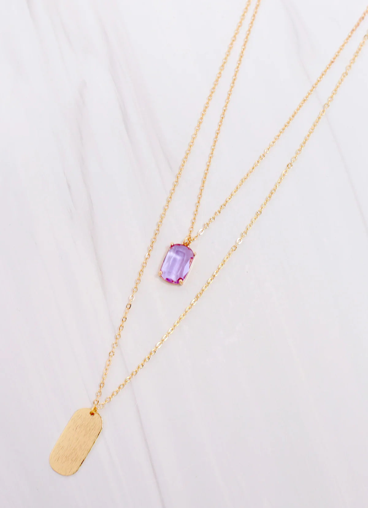 Stewart Layered Necklace LAVENDER